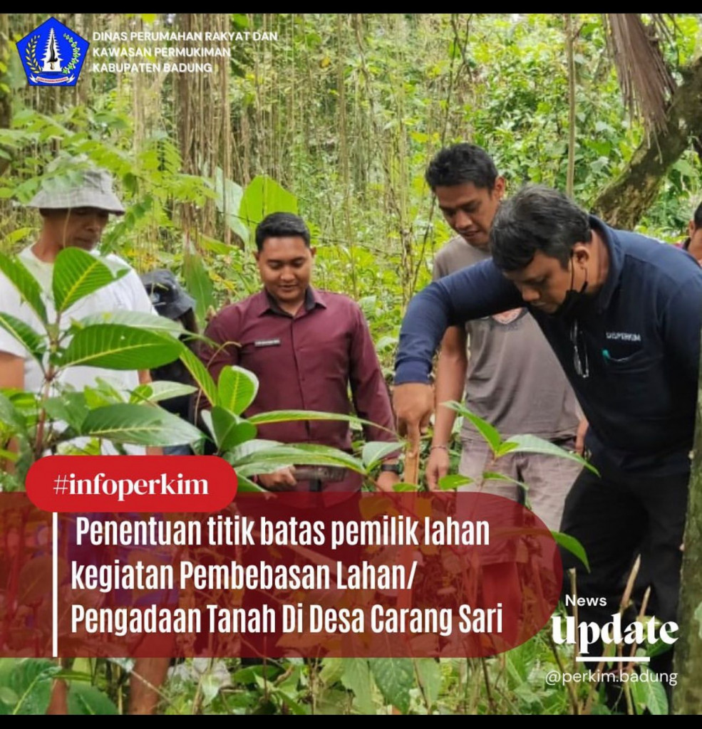 Penentuan titik batas pemilik lahan kegiatan Pembebasan Lahan/ Pengadaan Tanah di Kecamatan Petang